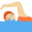 person swimming, medium-light skin tone